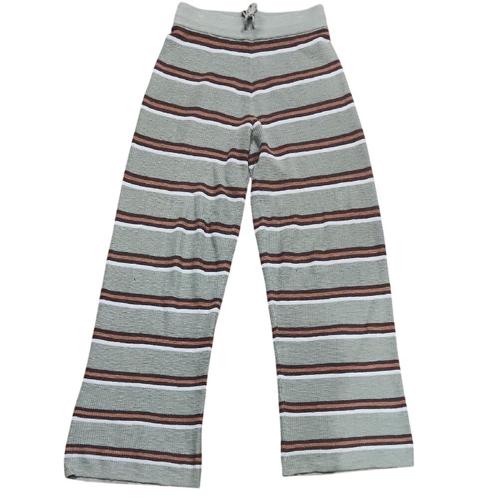 Free People Coastal Striped Mariner Knit Sweater Pants Ecocore Boho XSmall Light